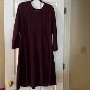 XL  long sleeve dark plum midi dress